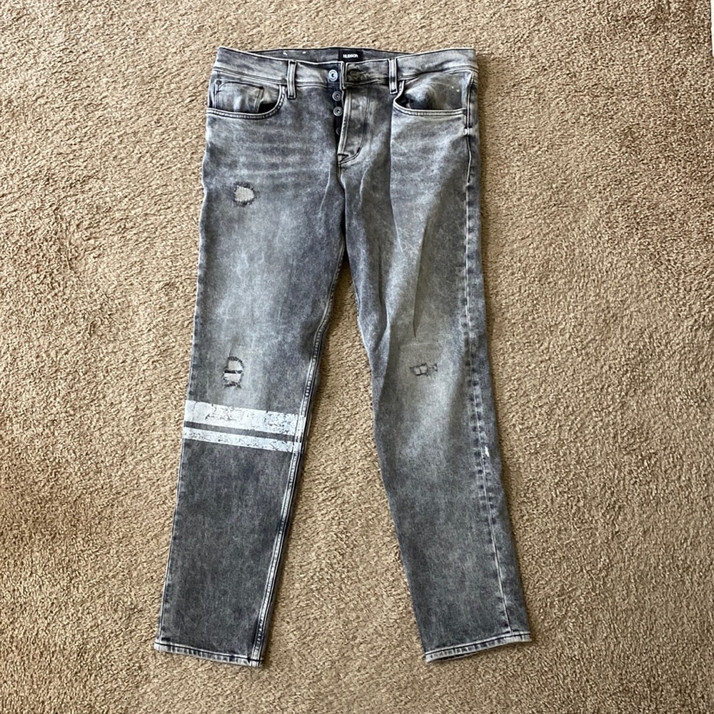 Grey Hudson relaxed skinny jeans